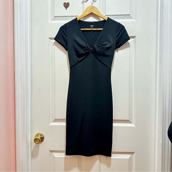 Express Black Bodycontour Short Sleeve Sheath Dress - XXS - Picture 6 of 9